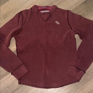 Abercrombie & Fitch Waffle Knit Long Sleeve Shirt